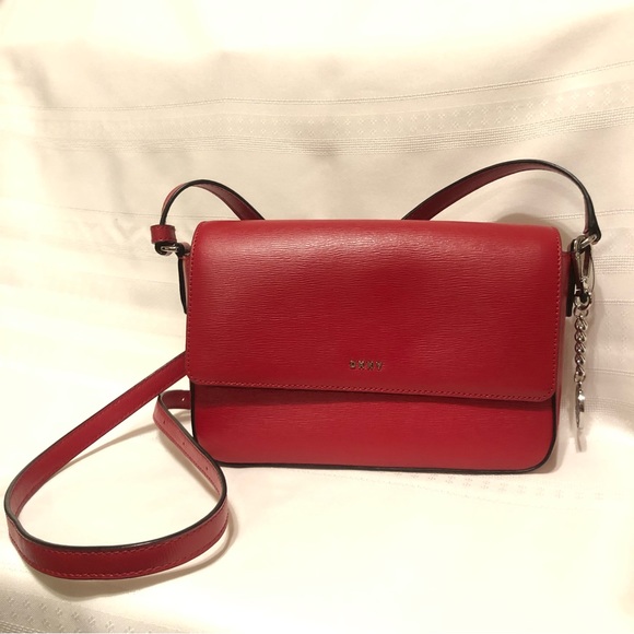 DKNY Red Crossbody Flap Bag - Picture 6 of 10